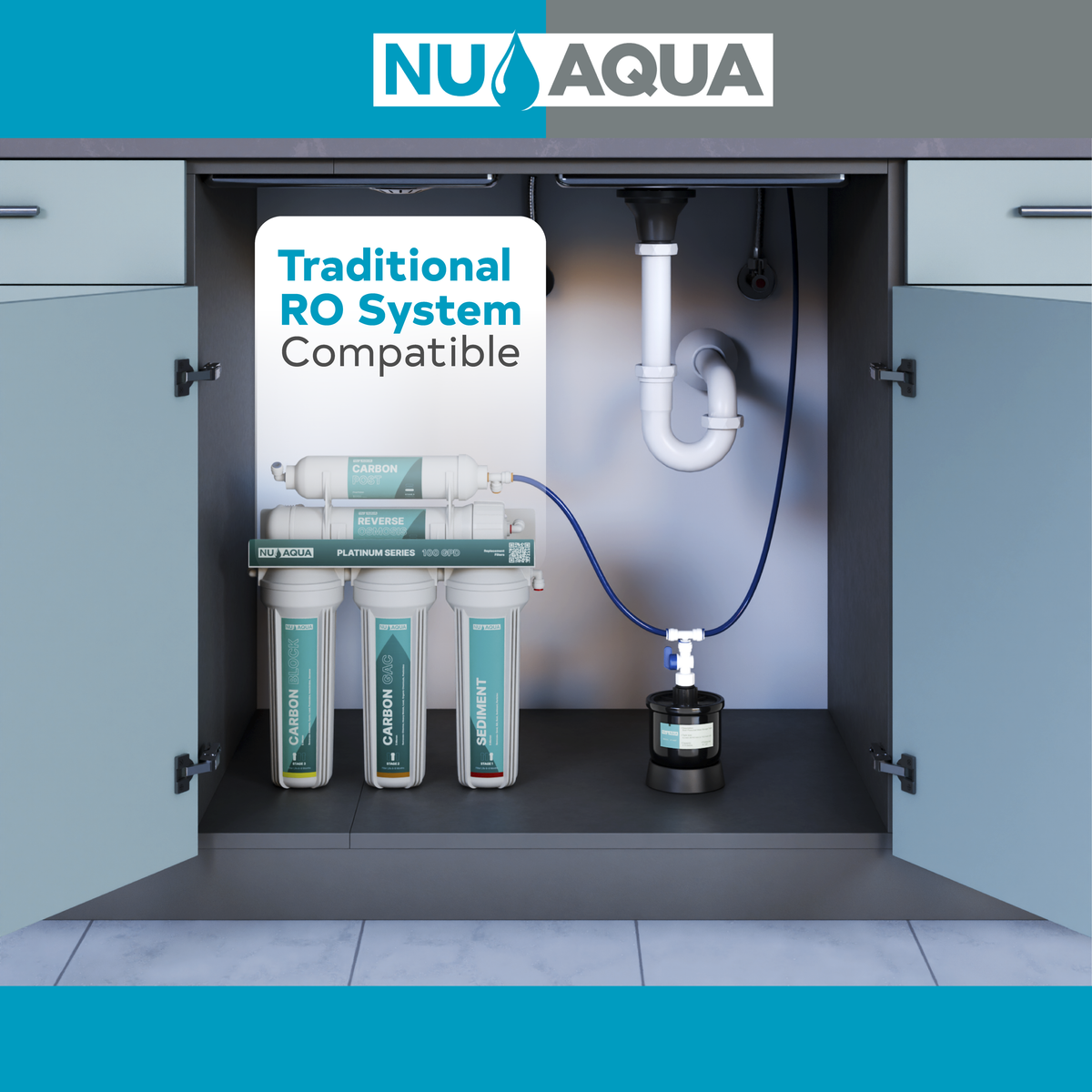 NU Aqua Mini Water Pressure Tank for Reverse Osmosis Tank and Tankless