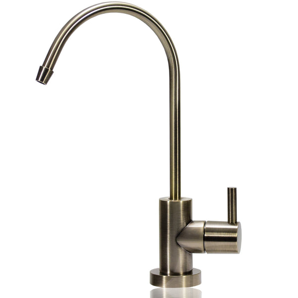 NU Aqua Antique Brass Designer Reverse Osmosis Faucet - close up