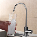 Reverse Osmosis Water Filter NU Aqua Platinum Series 6 Stage UV Ultraviolet 100GPD RO System with Booster Pump - faucet filling glass of water