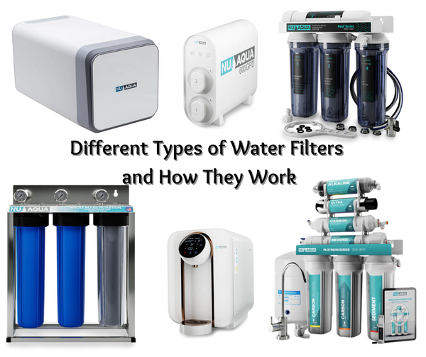 a photo of Different Types of NU Aqua Water Filters