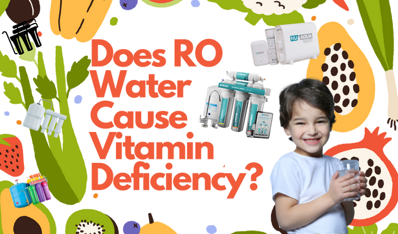 a smiling child holding a glass of water next to a reverse osmosis system