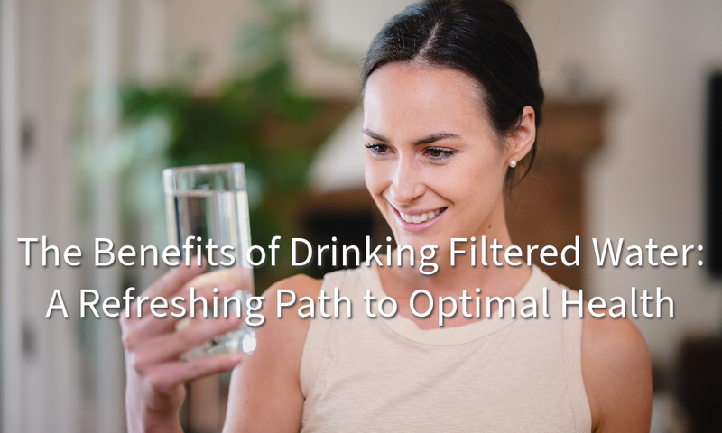 Woman enjoying a glass of filtered water