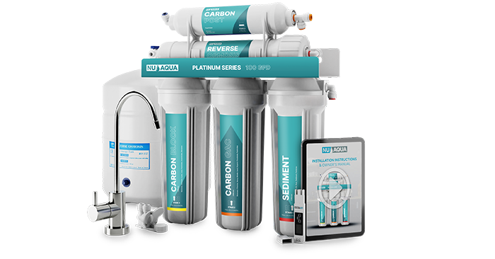 NU Aqua 5 Stage Reverse Osmosis System With Faucet, Tank And TDS Meter