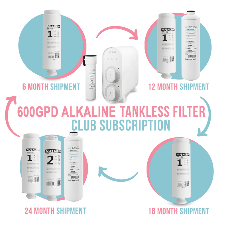 600GPD Alkaline Tankless Filter Subscription (Delivered Every 6 Months)