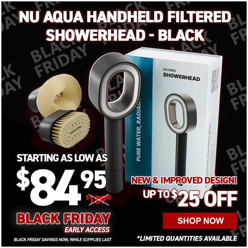NU Aqua Handheld Filtered Showerhead - Black