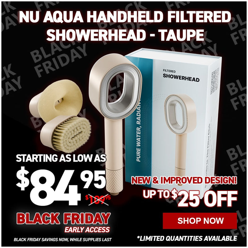NU Aqua Handheld Filtered Showerhead - Taupe