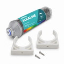 NU Aqua Inline Alkaline Filter – pH Enhancing Mineral Post Filter with Mounting Brackets