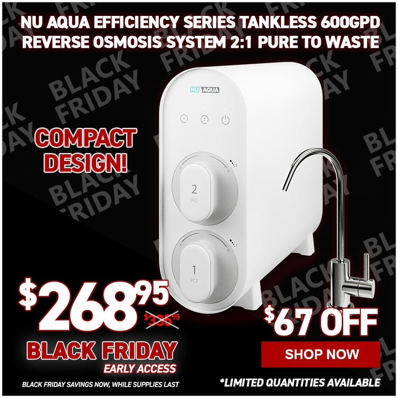 NU Aqua Efficiency Series Tankless 600GPD Reverse Osmosis System 2:1 Pure To Waste