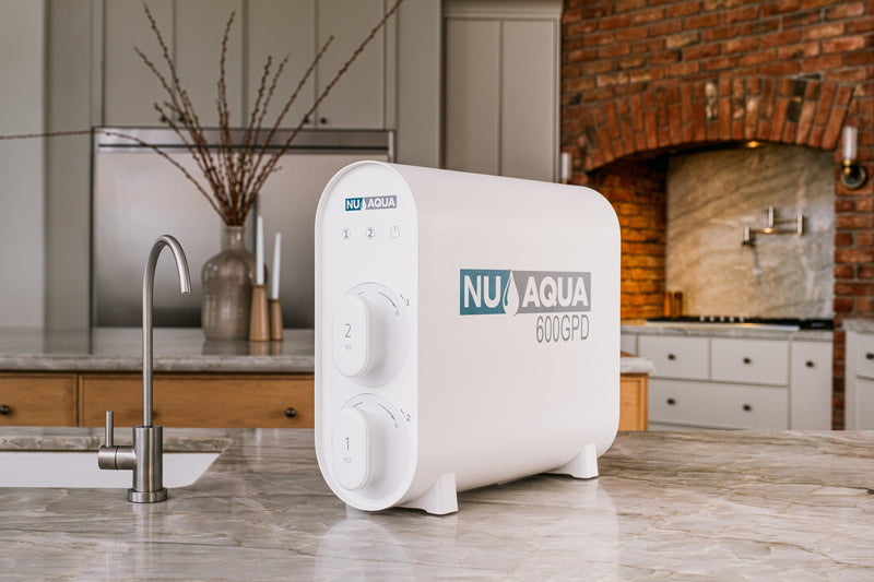 NU Aqua Efficiency Series Tankless 600GPD Alkaline Remineralization Reverse Osmosis System 2:1 Pure To Waste