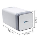 Reverse Osmosis Water Filter NU Aqua Efficiency Series Tankless 600GPD Reverse Osmosis System 2:1 Pure To Waste - Dimensions Infograph