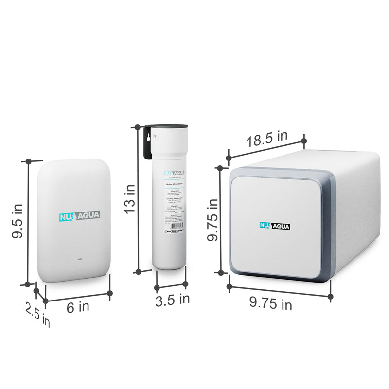 NU Aqua Efficiency Series Tankless 800GPD UV Sterilizer & Alkaline Remineralization Reverse Osmosis System 2:1 Pure To Waste