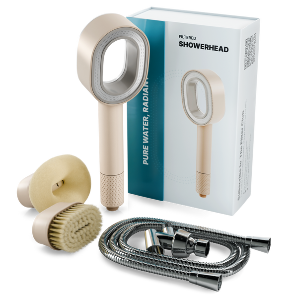 NU Aqua Handheld Filtered Showerhead - Taupe - With Mounting Kit