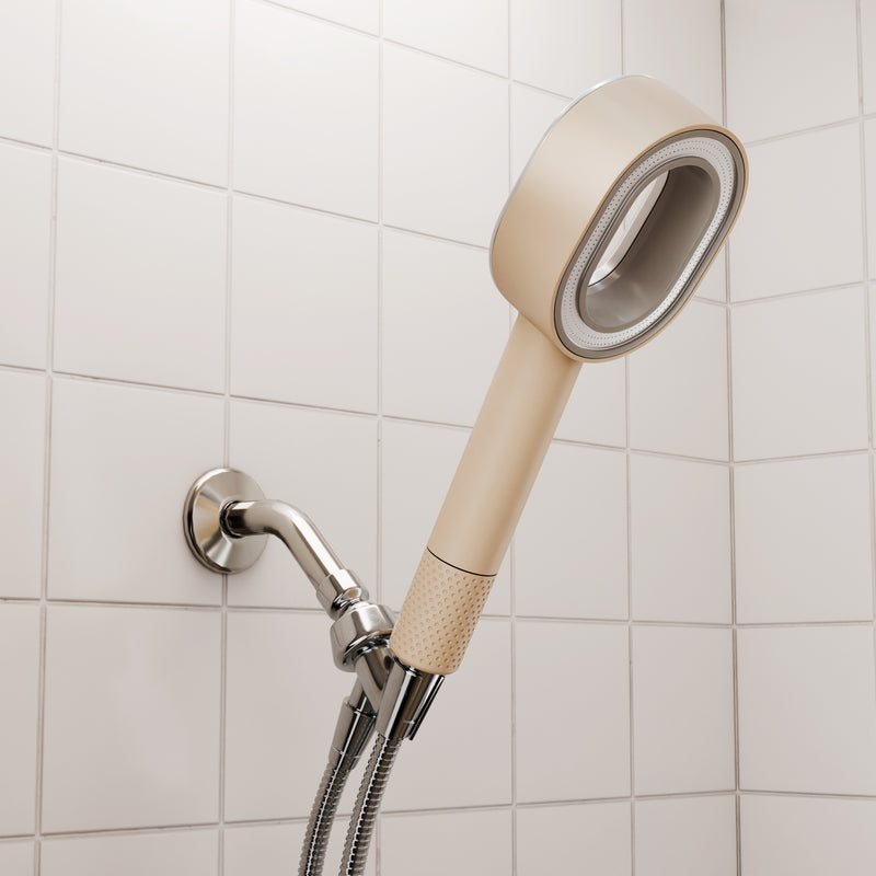 Shower Filter NU Aqua Handheld Filtered Showerhead Taupe Mounted