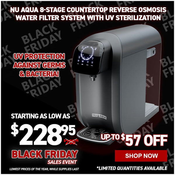 NU Aqua 8-Stage Countertop Reverse Osmosis Water Filter System With UV Sterilization