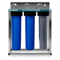 Whole Home Water Purifier NU Aqua 3 Stage Heavy Metal Whole House Water Filtration System - front of system