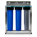 Whole Home Water Purifier NU Aqua 3 Stage Heavy Metal Whole House Water Filtration System - front of system