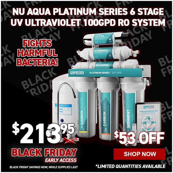 NU Aqua Platinum Series 6 Stage UV Ultraviolet 100GPD RO System