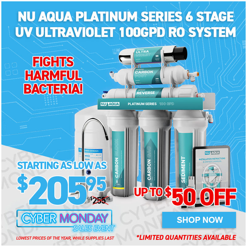 NU Aqua Platinum Series 6 Stage UV Ultraviolet 100GPD RO System