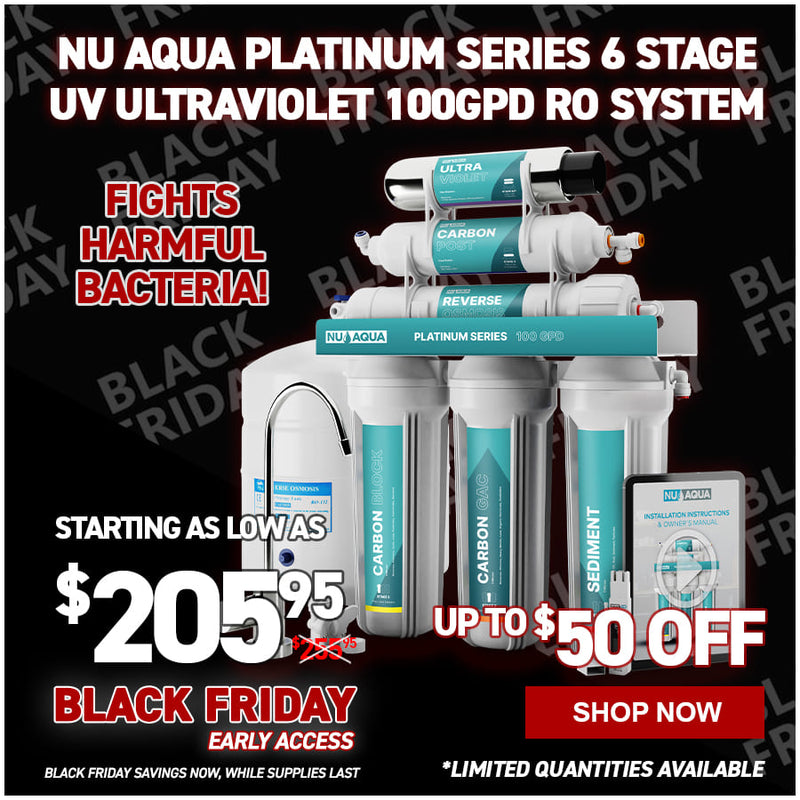 NU Aqua Platinum Series 6 Stage UV Ultraviolet 100GPD RO System