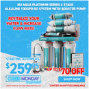 NU Aqua Platinum Series 6 Stage Alkaline 100GPD RO System with Booster Pump