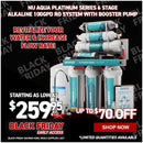 NU Aqua Platinum Series 6 Stage Alkaline 100GPD RO System with Booster Pump