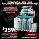 NU Aqua Platinum Series 6 Stage Alkaline 100GPD RO System with Booster Pump