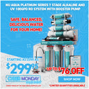 NU Aqua Platinum Series 7 Stage Alkaline and UV Ultraviolet 100GPD RO System with Booster Pump