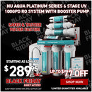 NU Aqua Platinum Series 6 Stage UV Ultraviolet 100GPD RO System with Booster Pump