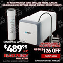 NU Aqua Efficiency Series Tankless 800GPD Alkaline Remineralization Reverse Osmosis System 2:1 Pure To Waste