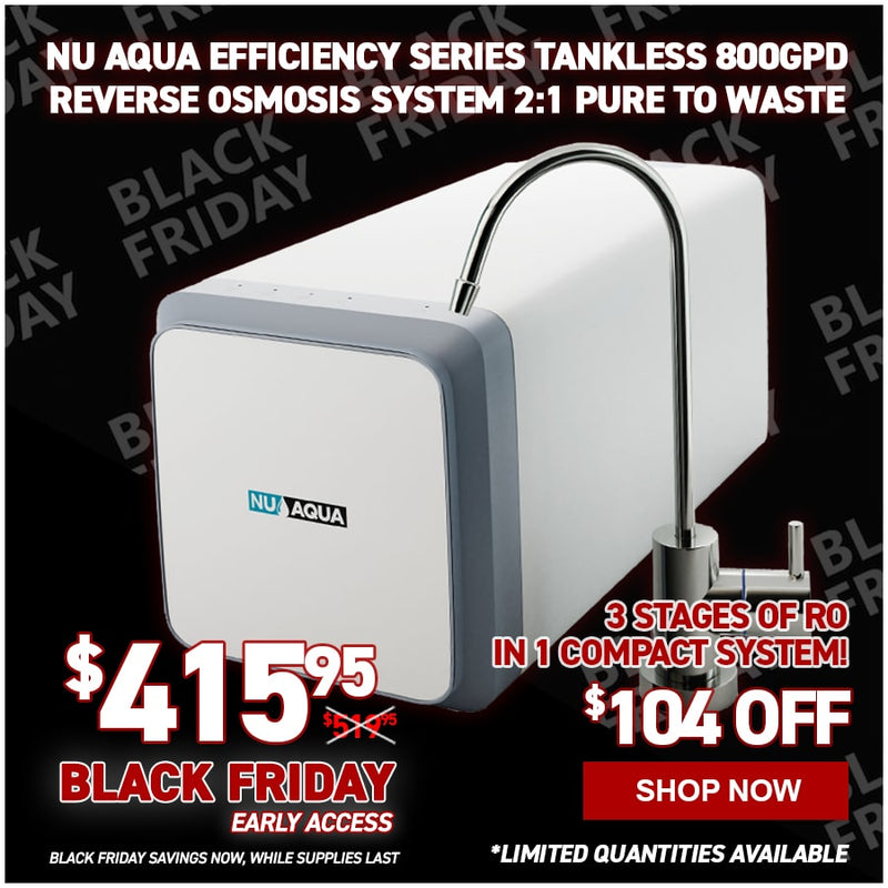 NU Aqua Efficiency Series Tankless 800GPD Reverse Osmosis System 2:1 Pure To Waste