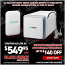 NU Aqua Efficiency Series Tankless 800GPD UV Sterilization Reverse Osmosis System 2:1 Pure To Waste
