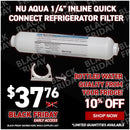 NU Aqua 1/4" Inline Quick Connect Refrigerator Filter