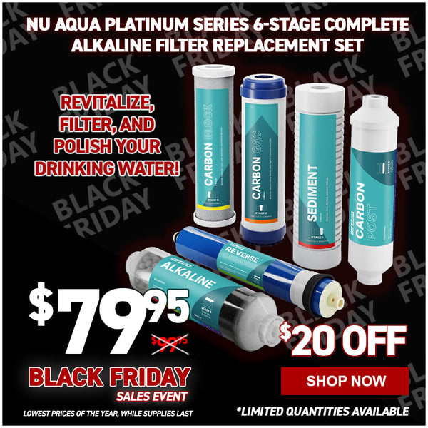 NU Aqua Platinum Series 6-Stage Complete Alkaline Filter Replacement Set