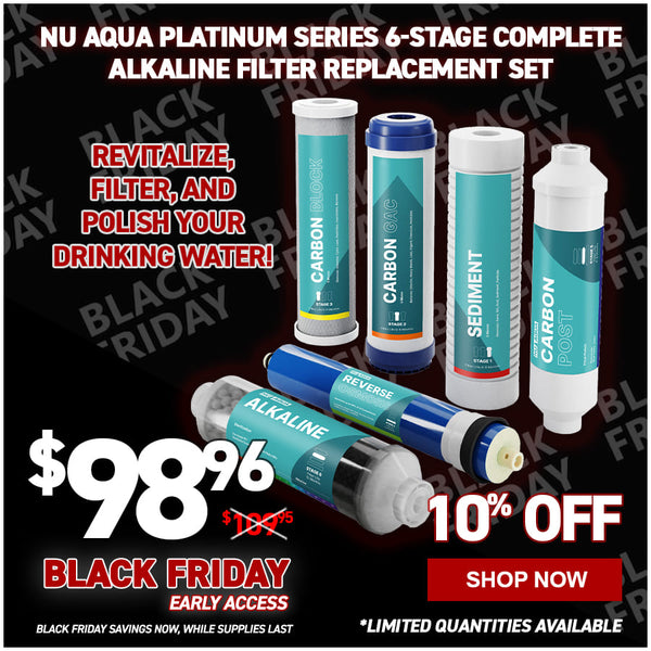 NU Aqua Platinum Series 6-Stage Complete Alkaline Filter Replacement Set