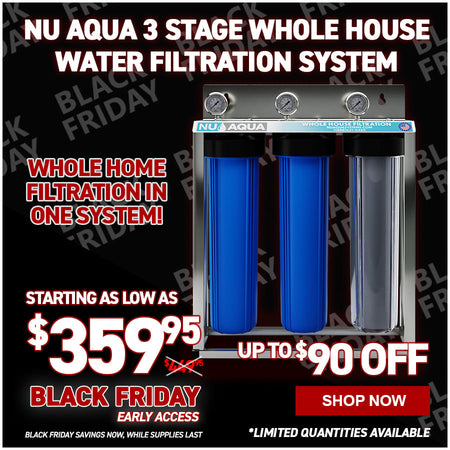 NU Aqua 3 Stage Whole House Water Filtration System