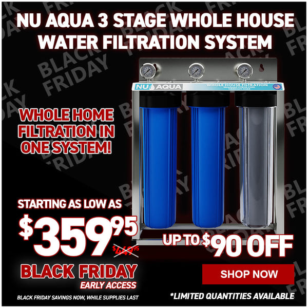 NU Aqua 3 Stage Whole House Water Filtration System