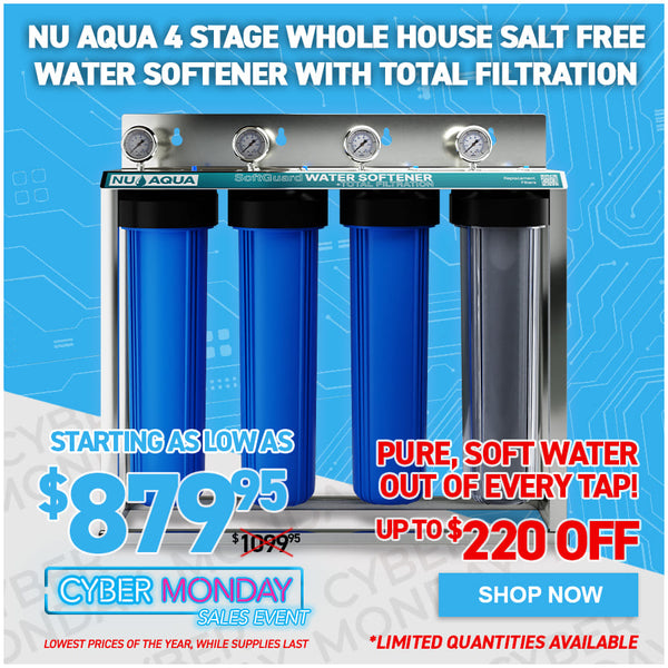 NU Aqua 4 Stage Whole House Salt Free Water Softener With Total Filtration