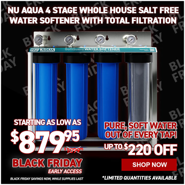 NU Aqua 4 Stage Whole House Salt Free Water Softener With Total Filtration