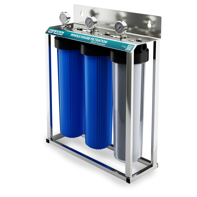 NU Aqua 3 Stage Whole House Water Filtration System