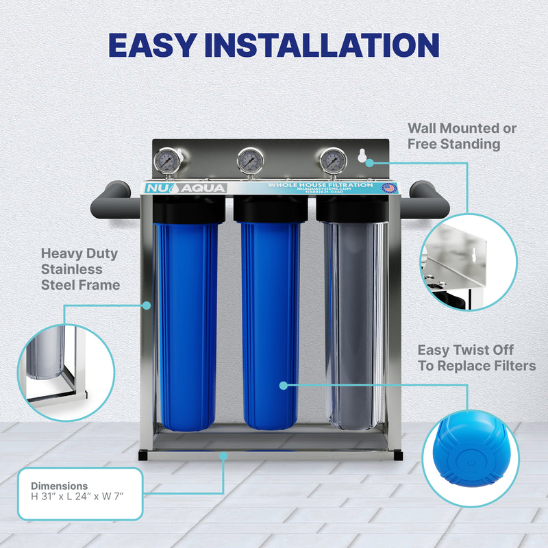 Water Filter NU Aqua Whole House H1 Installation