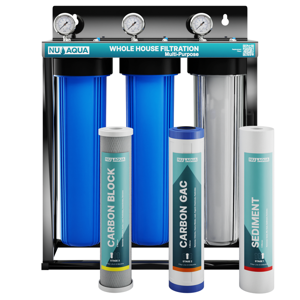 NU Aqua 3 Stage Whole House Water Filtration System