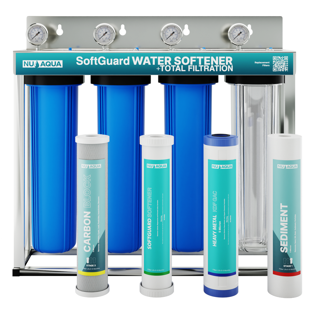 NU Aqua 4 Stage Whole House Salt Free Water Softener With Total Filtration