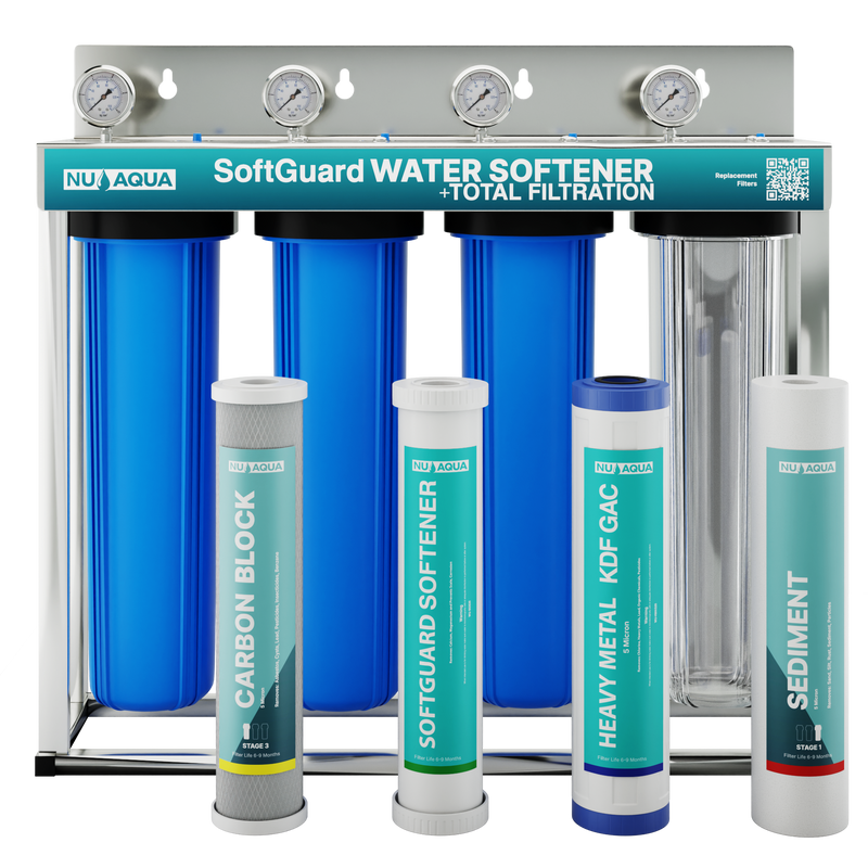 NU Aqua 4 Stage Whole House Salt Free Water Softener With Total Filtration