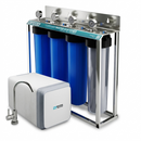 NU Aqua Premium Bundle — High-Capacity Salt-Free Whole House Water Conditioner + 800GPD Tankless Reverse Osmosis Drinking Water System
