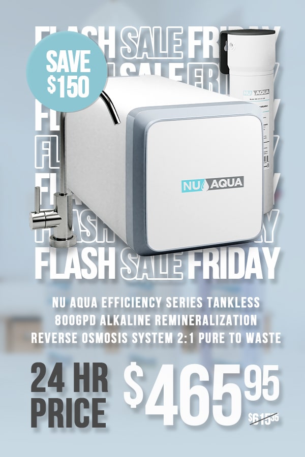 NU Aqua Efficiency Series Tankless 800GPD Alkaline Remineralization Reverse Osmosis System 2:1 Pure To Waste