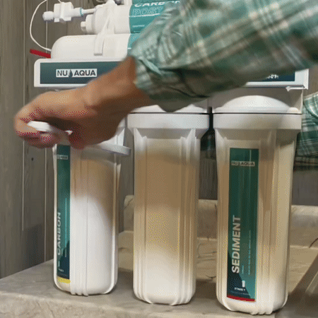 Install the filter housing