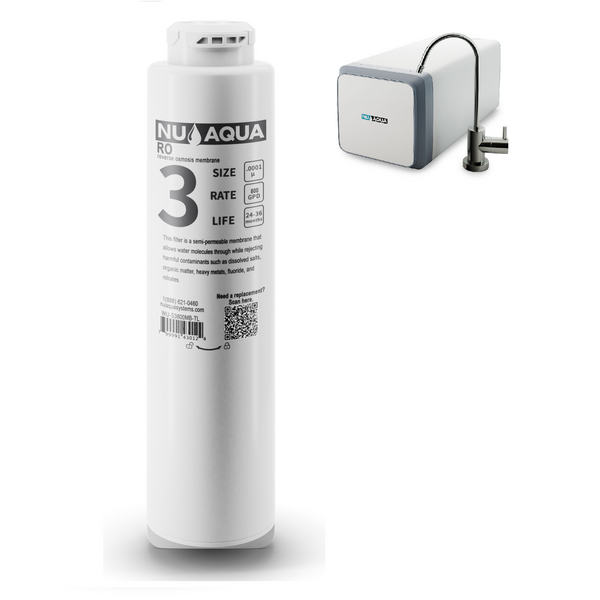 NU Aqua Efficiency Series Tankless 800GPD Stage 3 Reverse Osmosis Membrane Replacement Filter