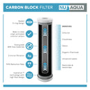 Reverse Osmosis Replacement Water Filters NU Aqua Platinum Series Complete Filter Replacement Set With Membrane - carbon block stage 3 features
