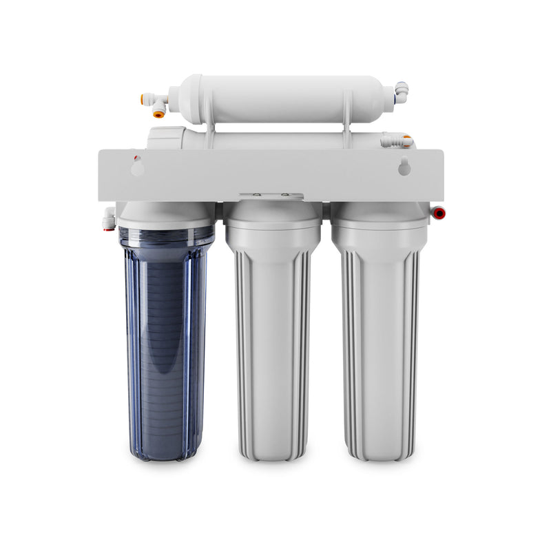 Reverse Osmosis Water Filter NU Aqua Platinum Series 5 Stage 100GPD RO System - back of system