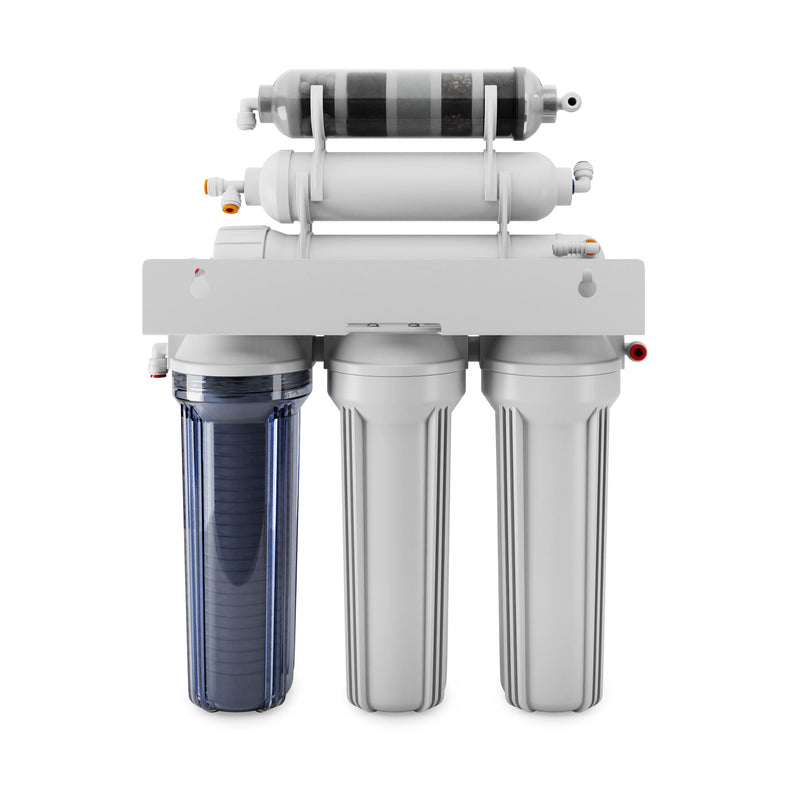 Reverse Osmosis Water Filter NU Aqua Platinum Series 6 Stage Alkaline 100GPD RO System - back of system